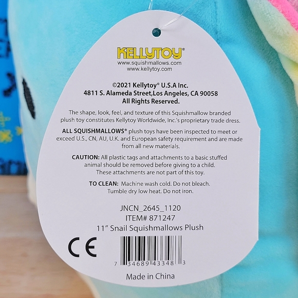 Squishmallow Sid the Blue Snail 11" Ultrasoft Stuffed Animal Plush Toy NWT - Picture 12 of 12